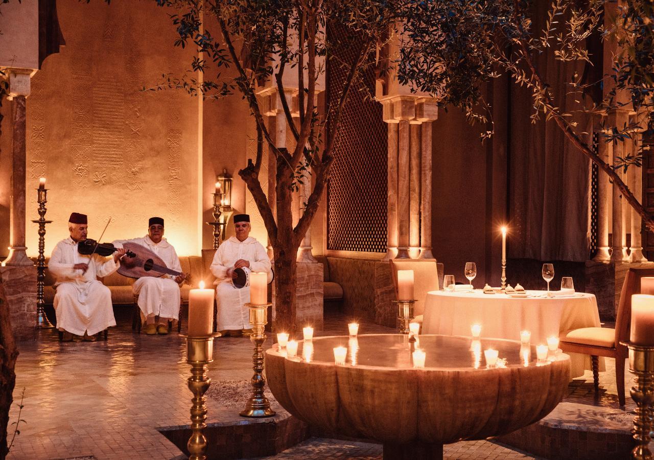 Private Dining with Musicians at Amanjena, Morocco