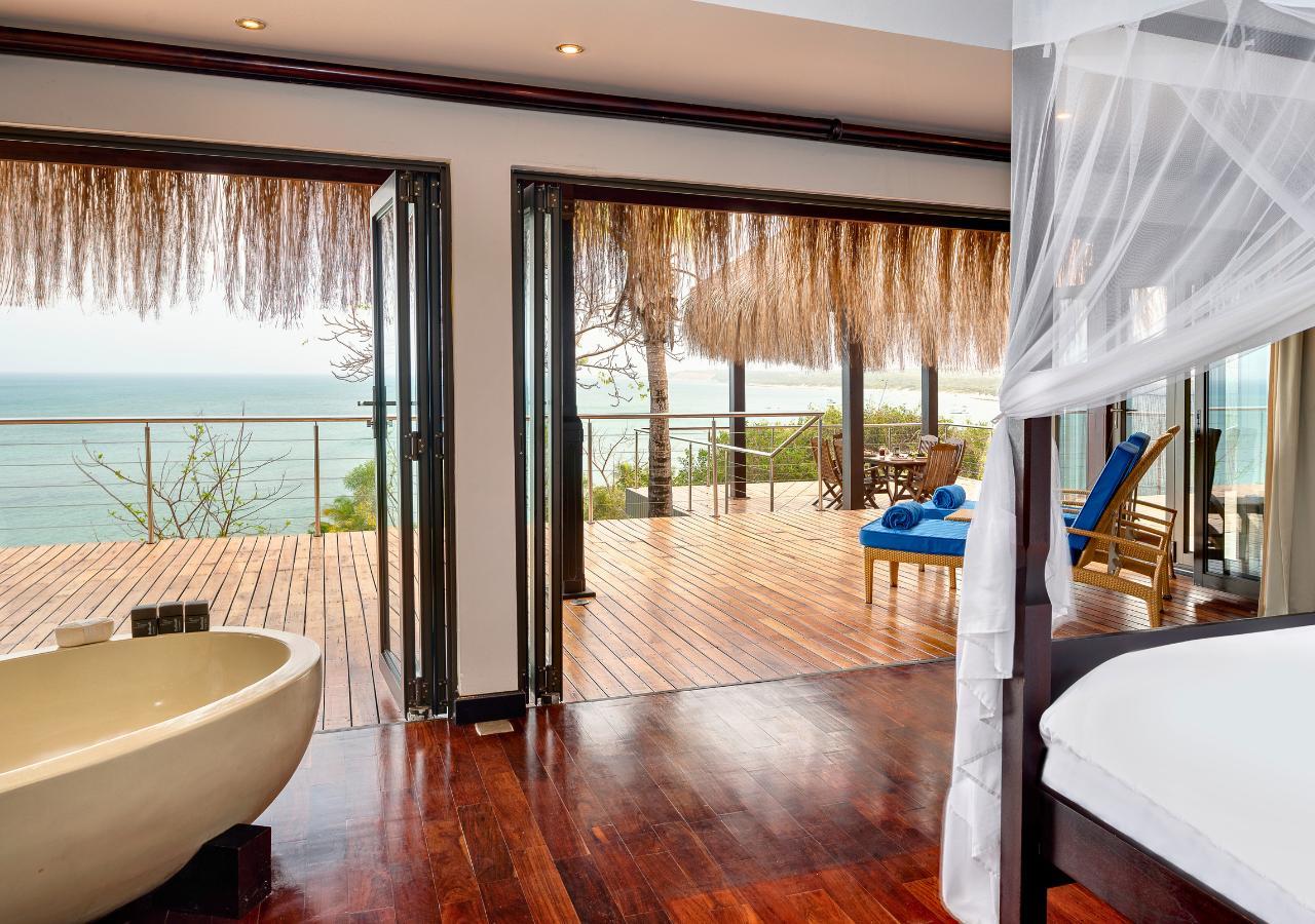Deluxe sea view pool villa at Anantara Bazaruto Island Resort in Mozambique