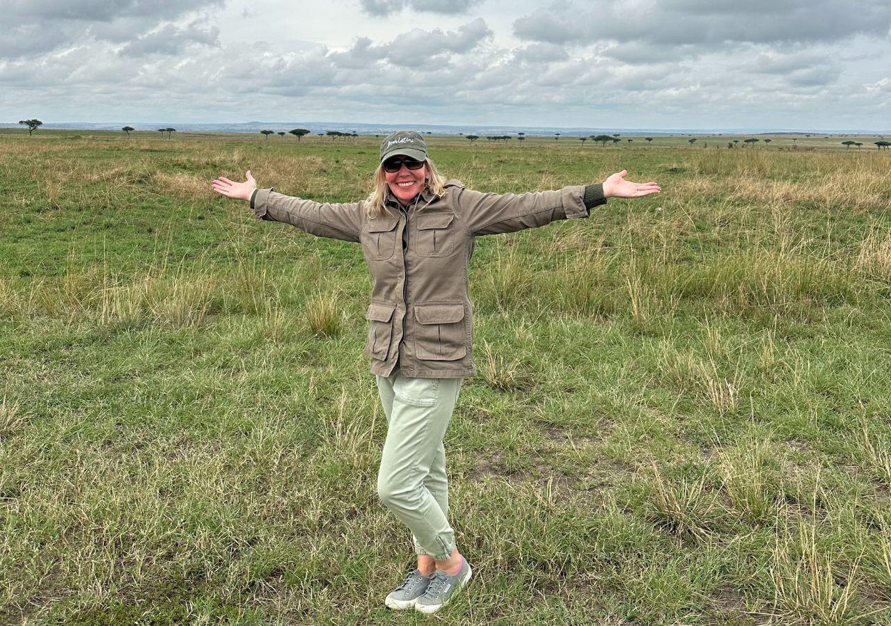 Vanessa on Safari in the Mara Triangle