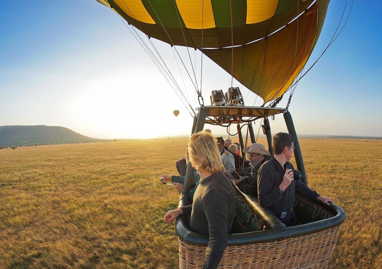Hot air balloon safari over the Serengeti