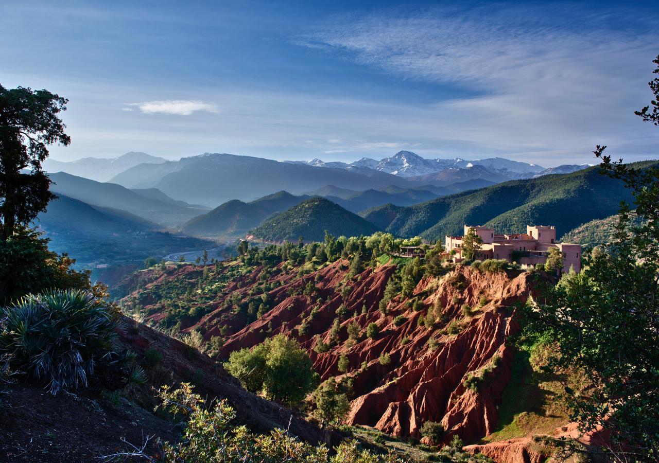 Atlas mountains view from Kasbah Bab Ourika, Morocco