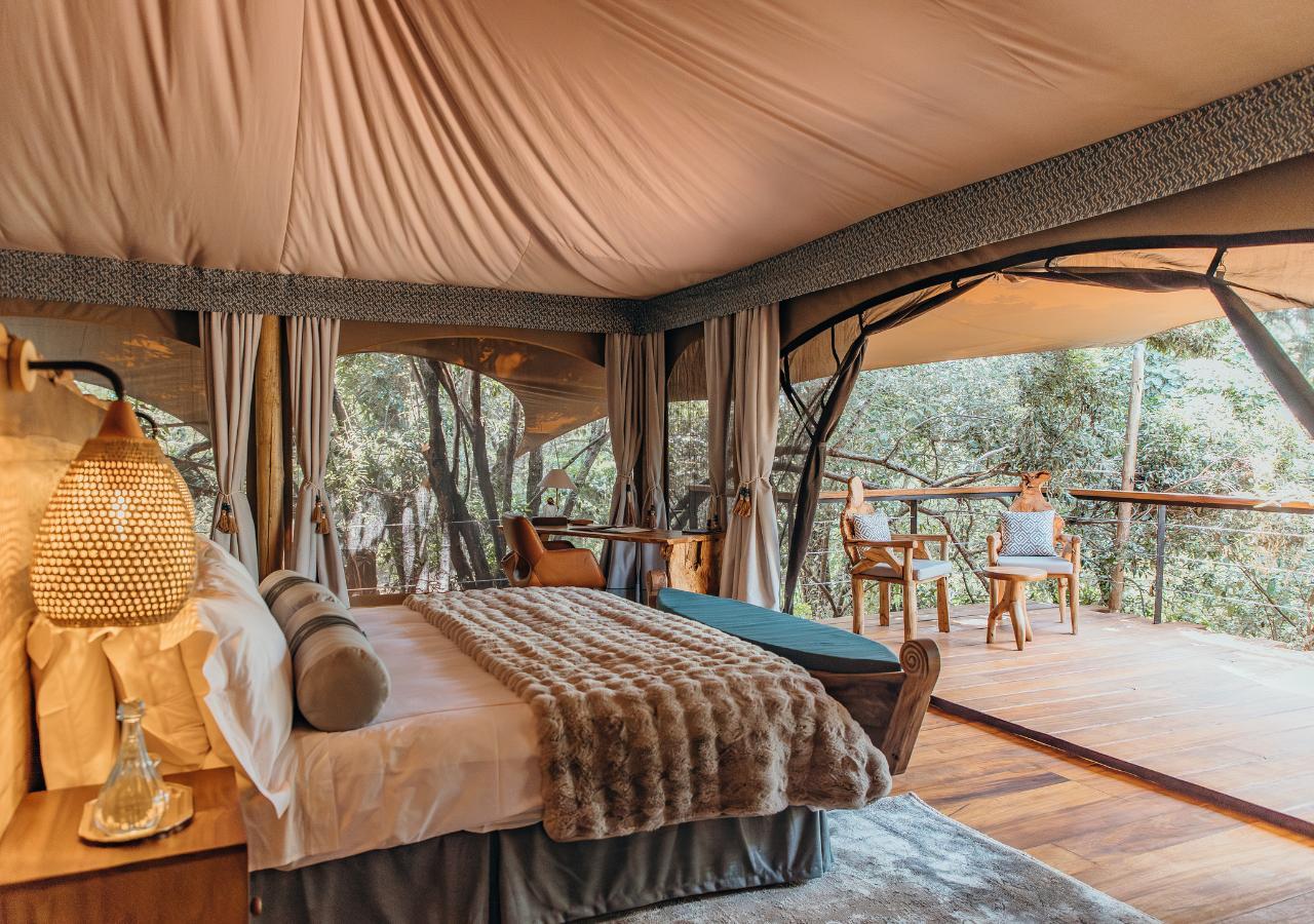 Tented Bedroom at Mara Toto Tree Camp in Kenya
