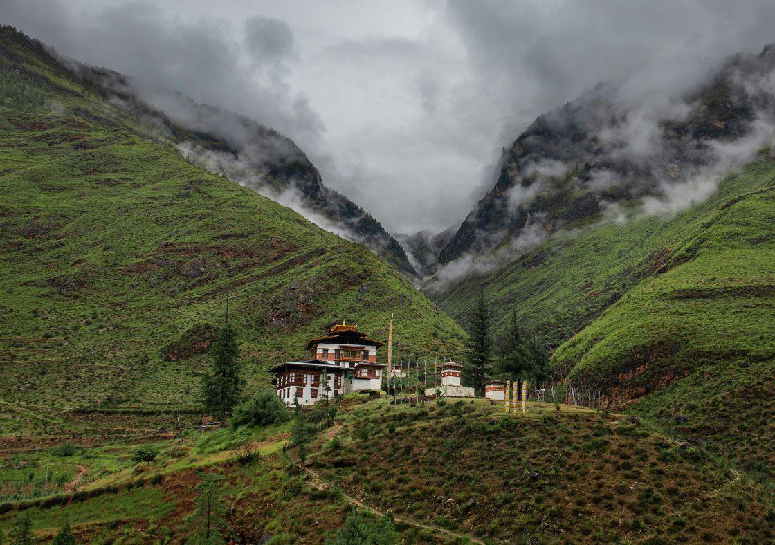 Bhutan Landscape and House