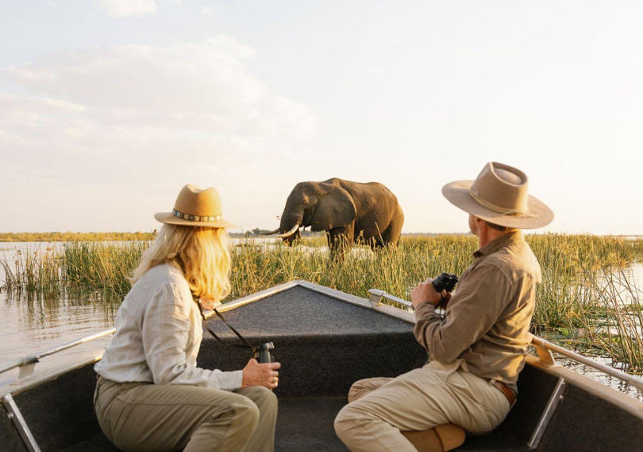 Boat Safari at Time + Tide Chongwe House in the Lower Zambezi, Zambia