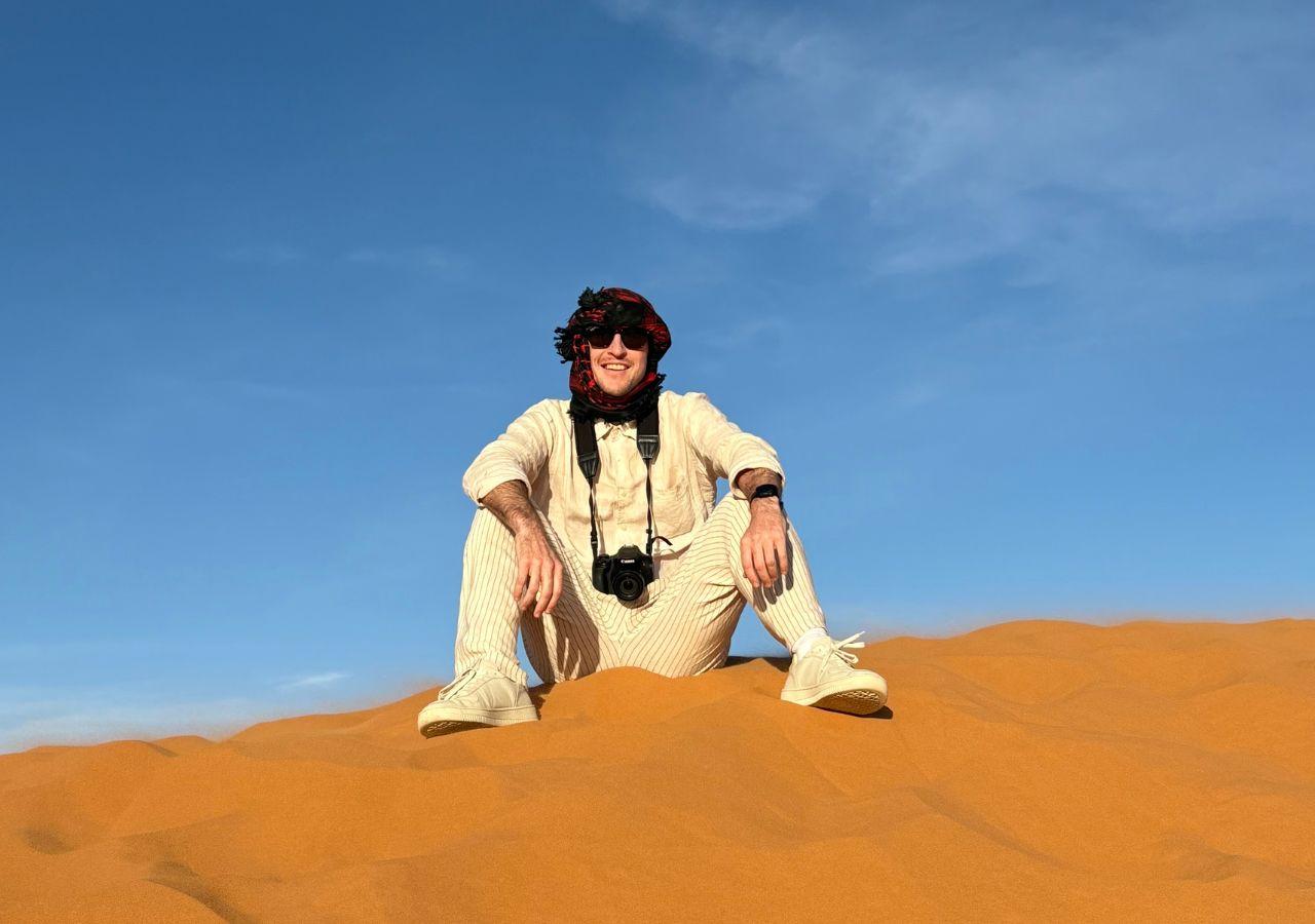 Brandon in the desert