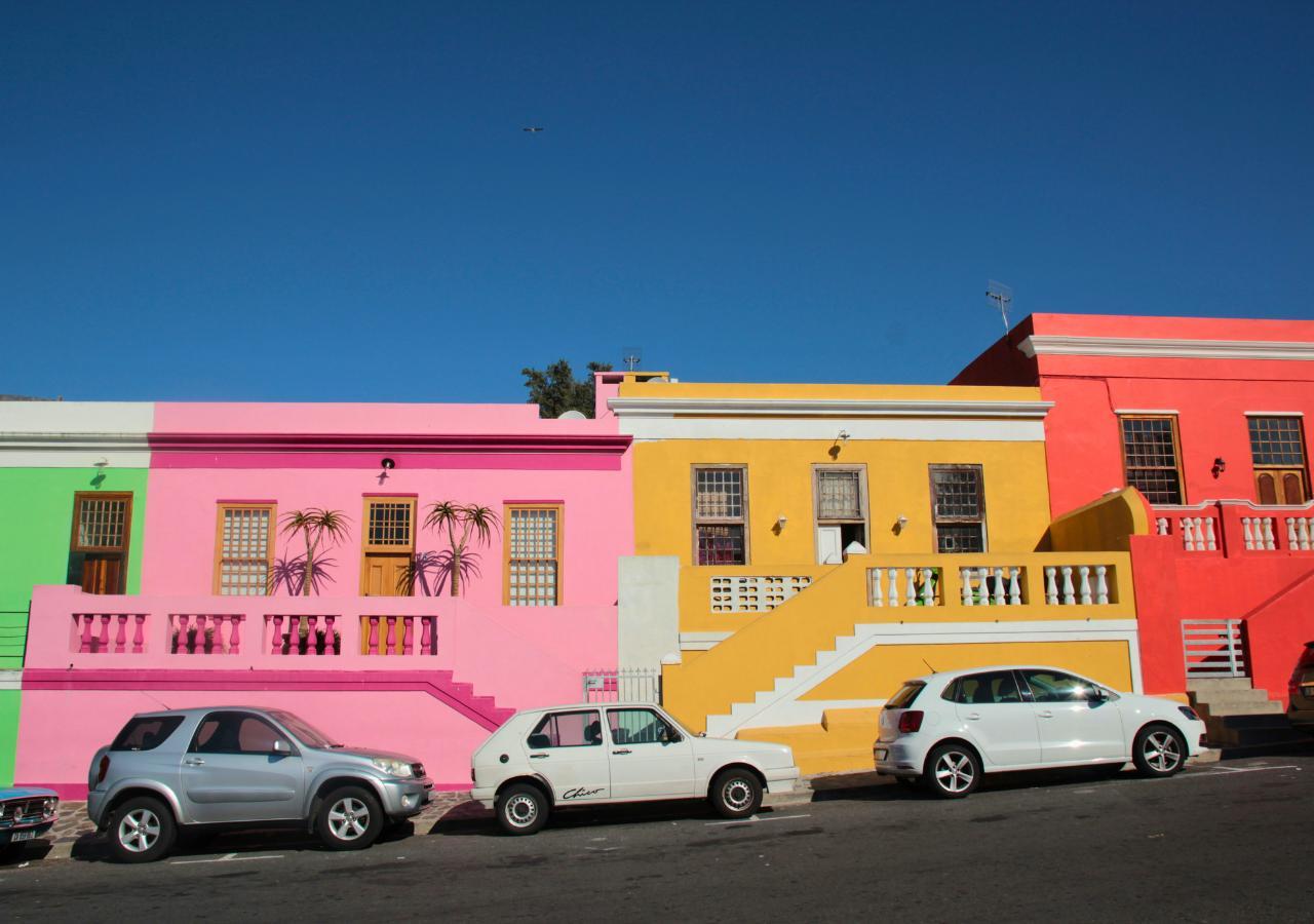 Colourful houses in Bo-Kaap, Cape Town, South Africa