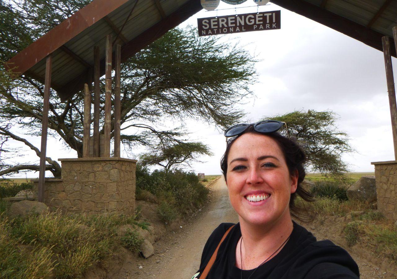 Danielle in the Serengeti