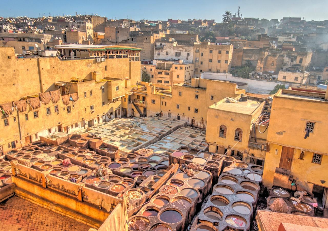 Tannery in Fes Morocco