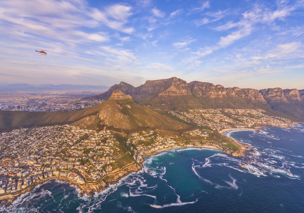Helicopter Flight over Cape Town, South Africa