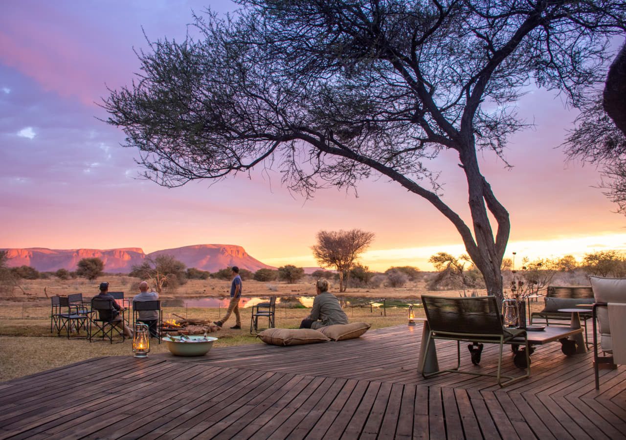Sunset sundowners at Marataba Conservation Camp