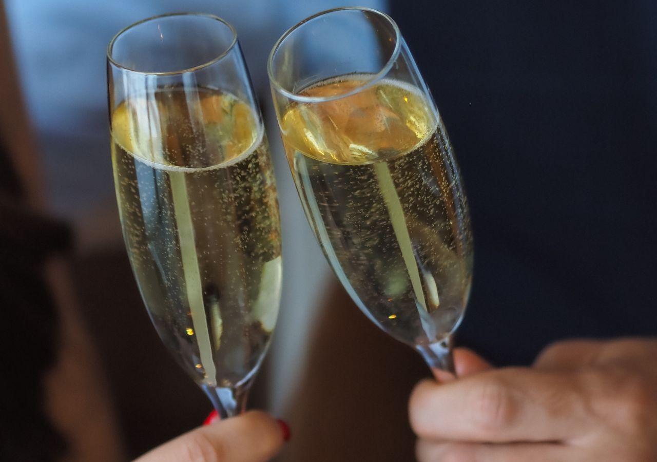 Champagne at airport