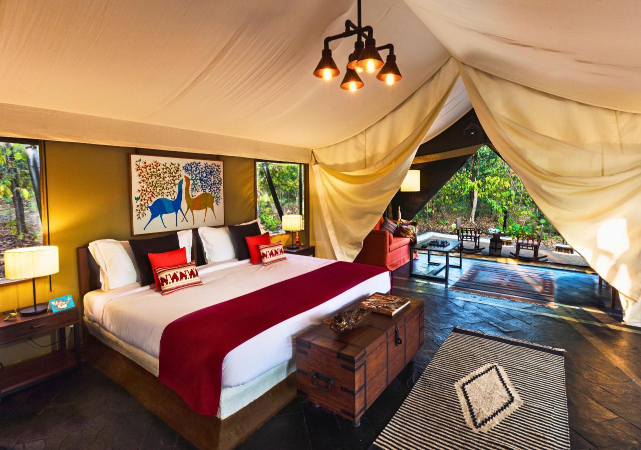 Reni Pani Jungle Lodge Tented Bedroom