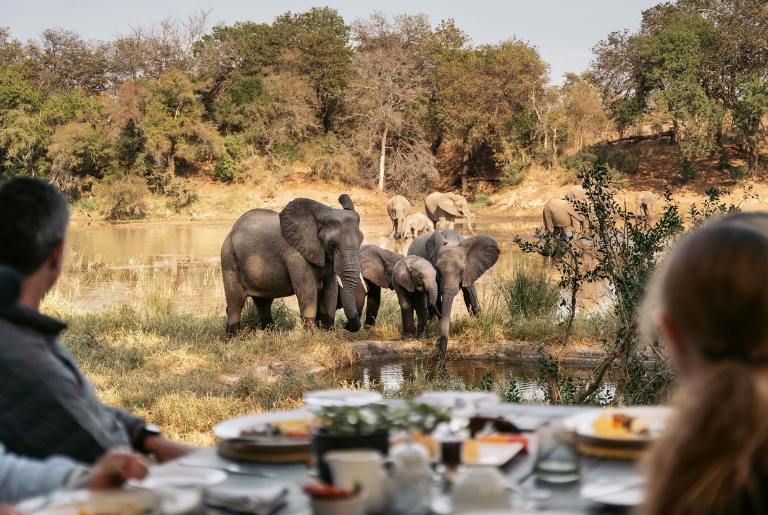 Lunch with a view at Simbavati River Lodge