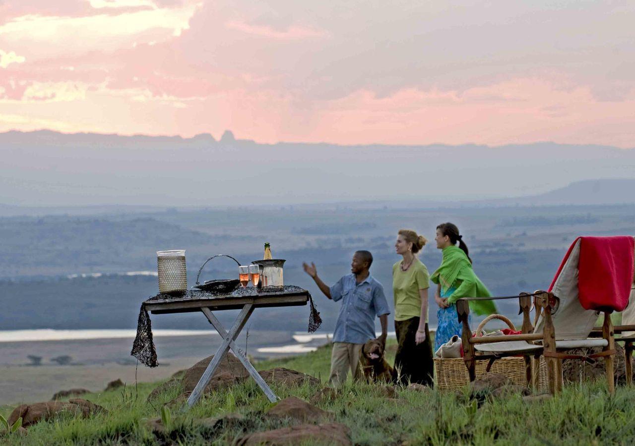 Sundowners in the Drakensberg