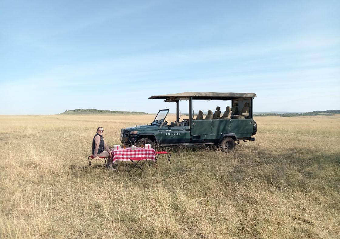 Tamsyn in the Mara, Kenya