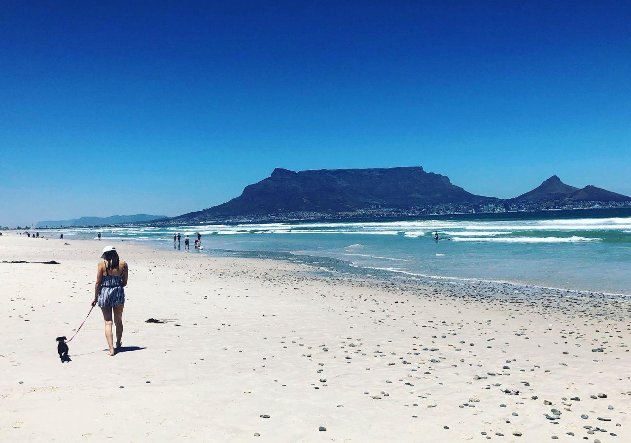Taryn on the beach in South Africa