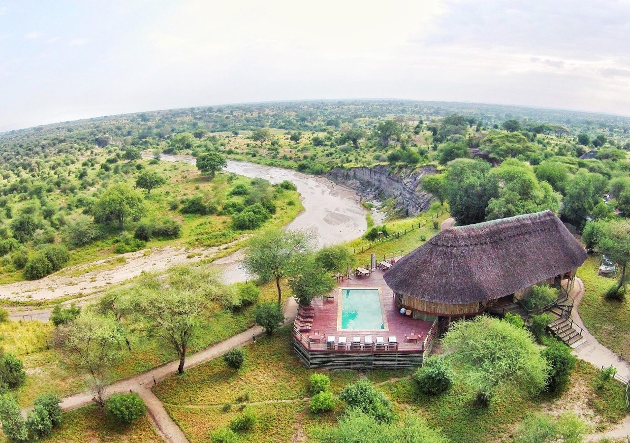 Aerial View Tarangire River Camp