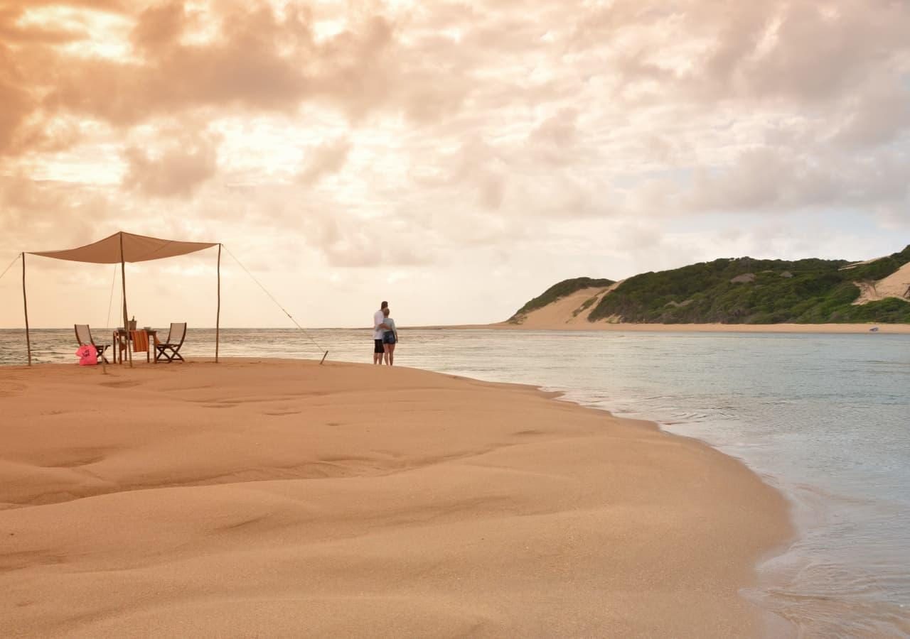 Beach sundowners at Machangulo Beach Lodge