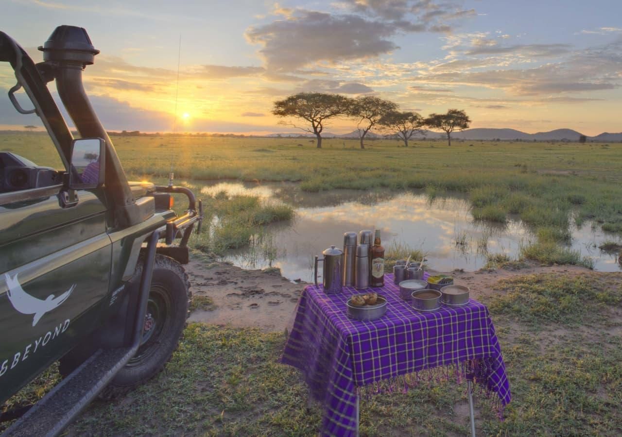 Coffee stop at and Beyond Grumeti Serengeti Tented Camp