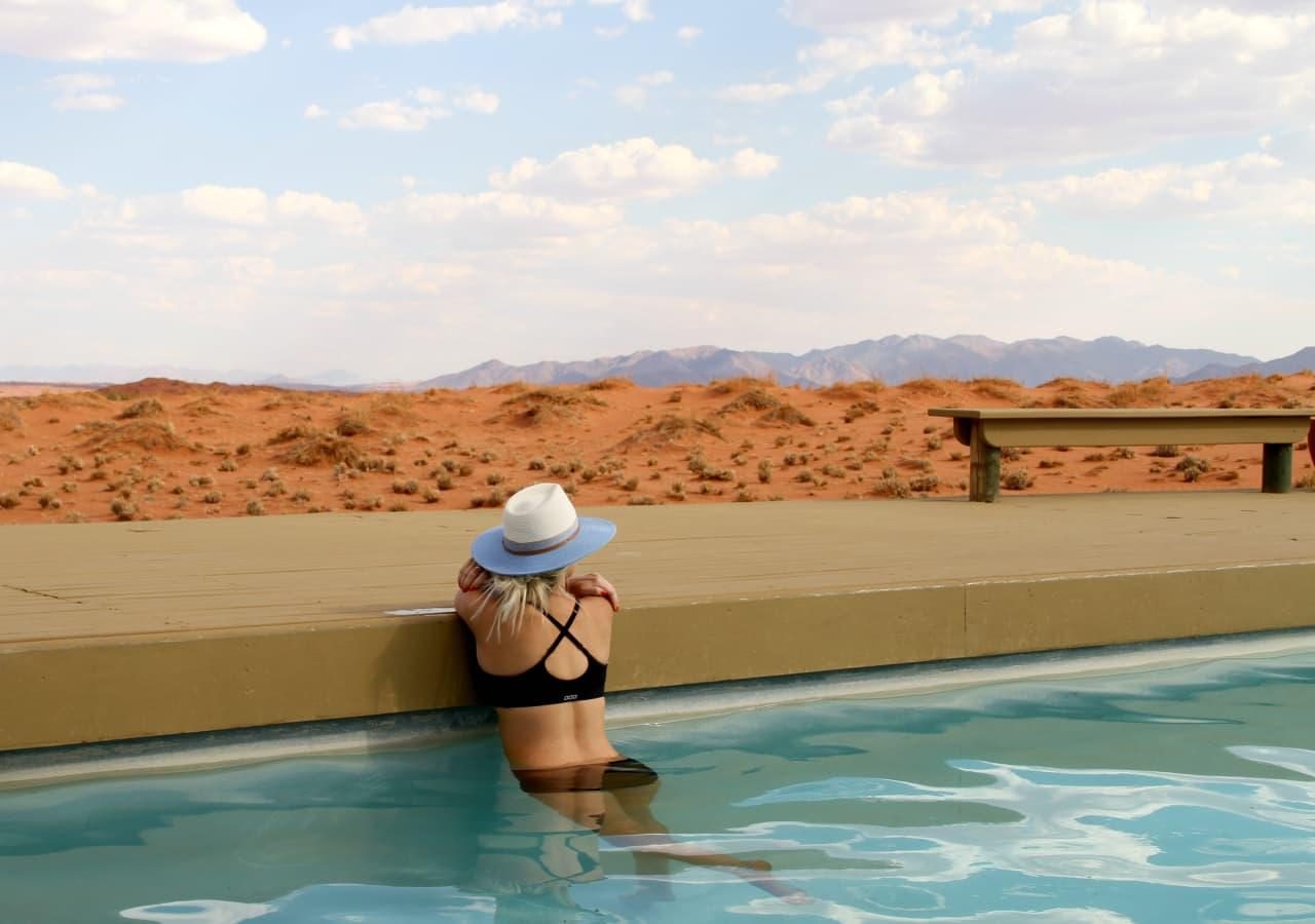 Desert Lodge Wolwedans pool views