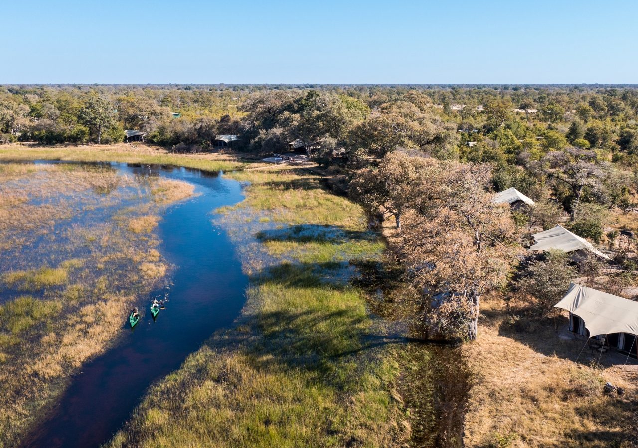 OKAVANGO EXPLORERS CAMP Aerial