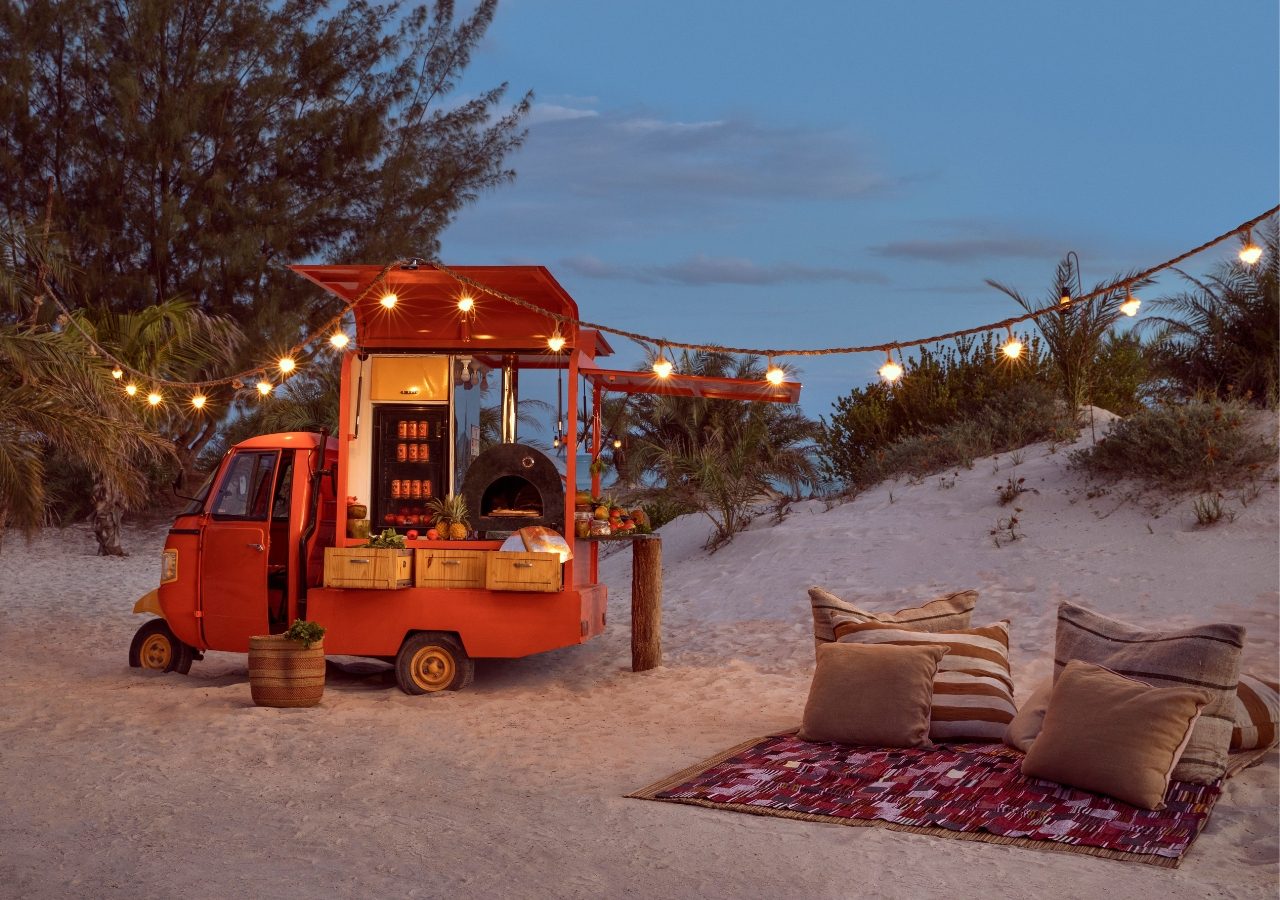 Pizza Tuk Tuk on the beach