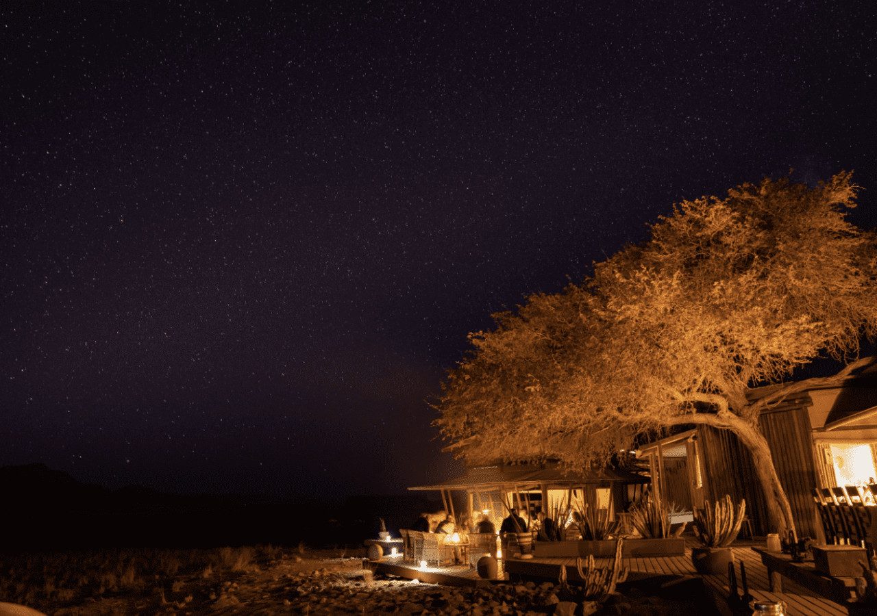 Wolwedans Dune Camp at night