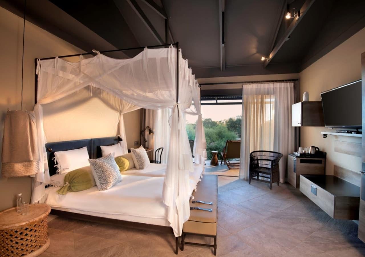 A guest suite with a private verandah