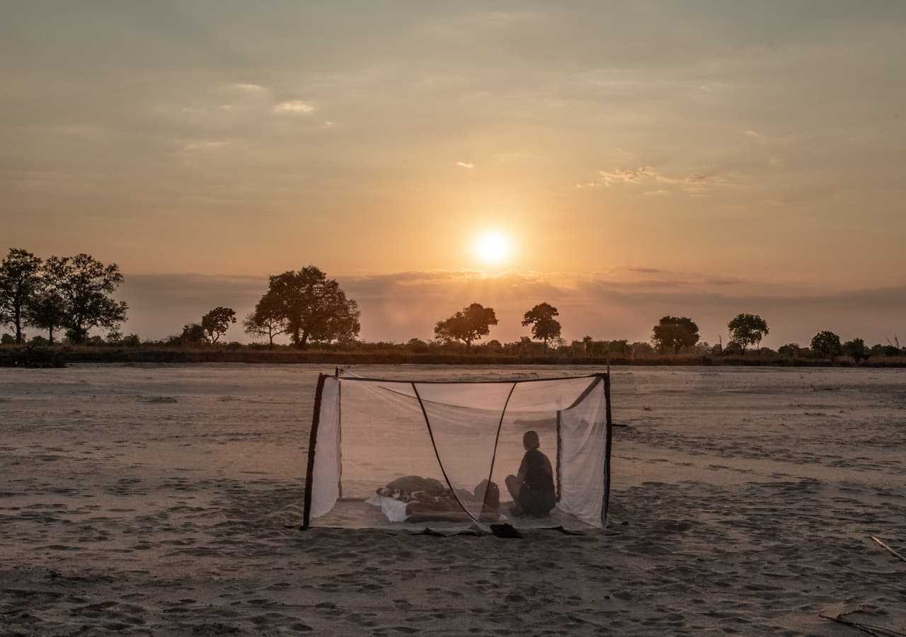 A sleepout set up