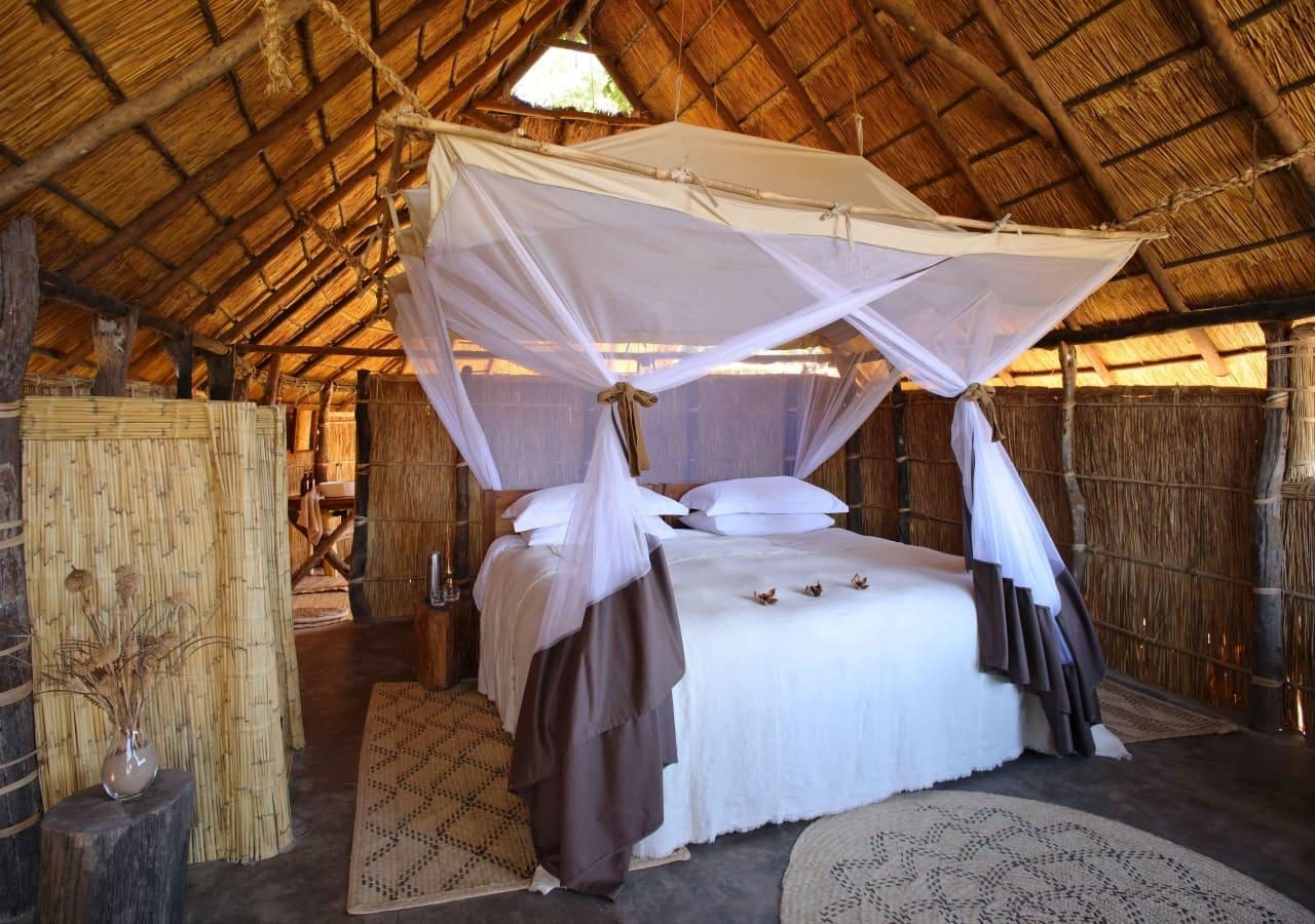 A tented bedroom suite