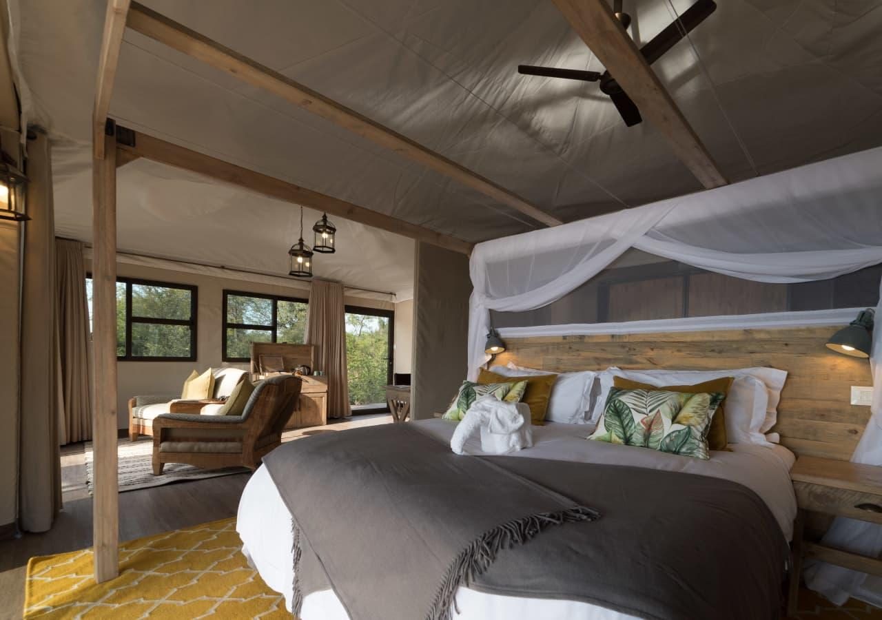 A tented guest suite