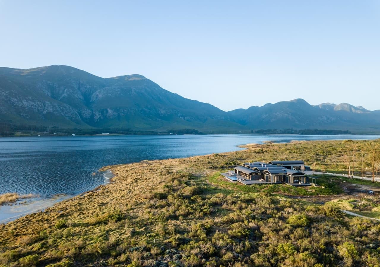 Aerial view of the house