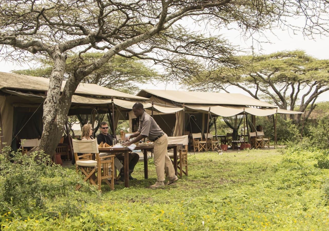 Asilia ubuntu migration camp lunch under acacia tree 1280