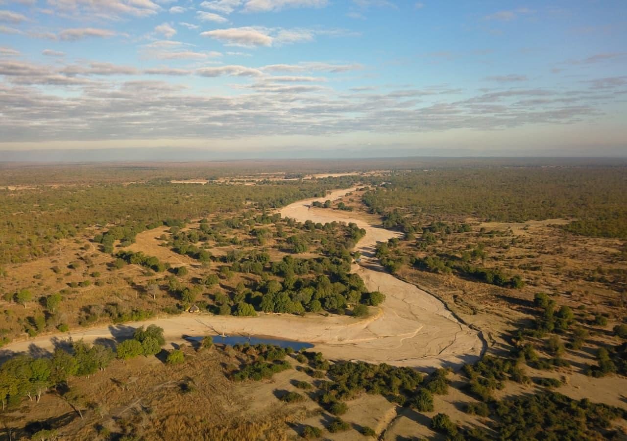 B aeriel view of the surrounding landscape