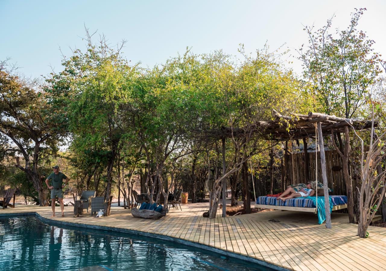 Changa safari camp swimming pool area 1280