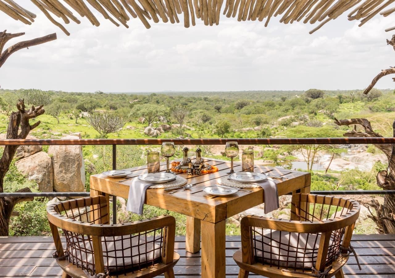 Mwiba lodge dining view a view