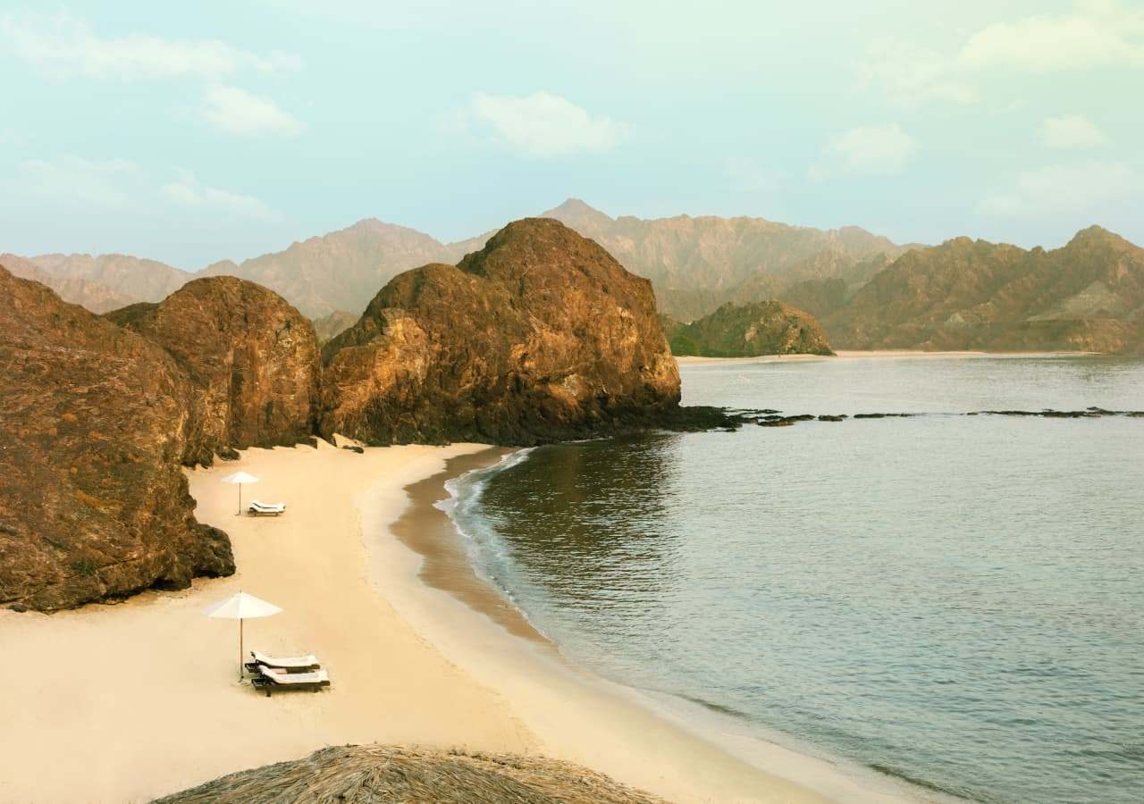 Sun loungers on the beach