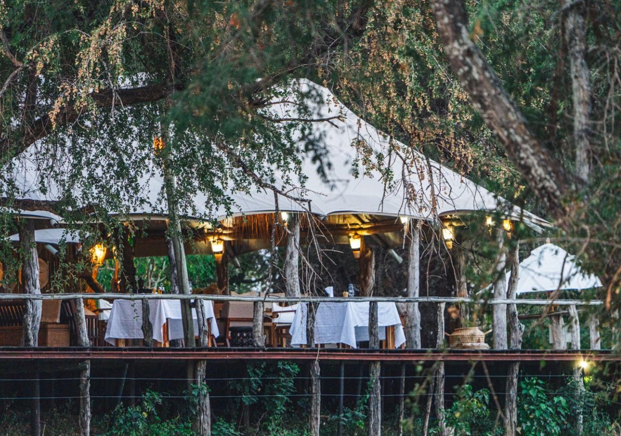 Anabezi Dining Deck of camp