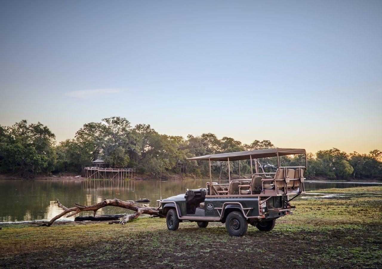 Chindeni Bush Camp Sunset Stop at River Bank