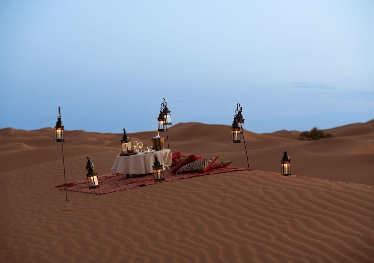 Dar Ahlam Dunes Camp - private dining experience