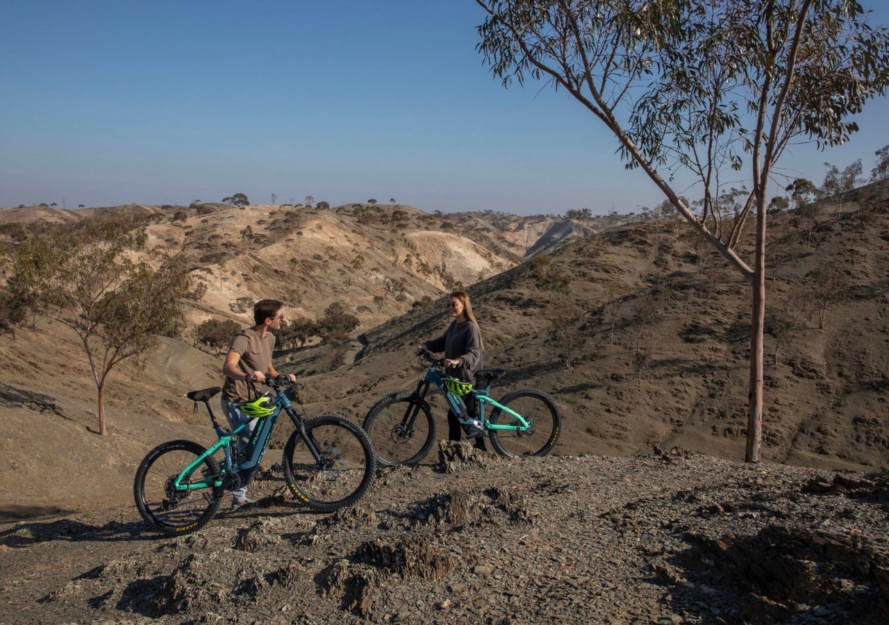 Couple Mountain Biking in Morocco
