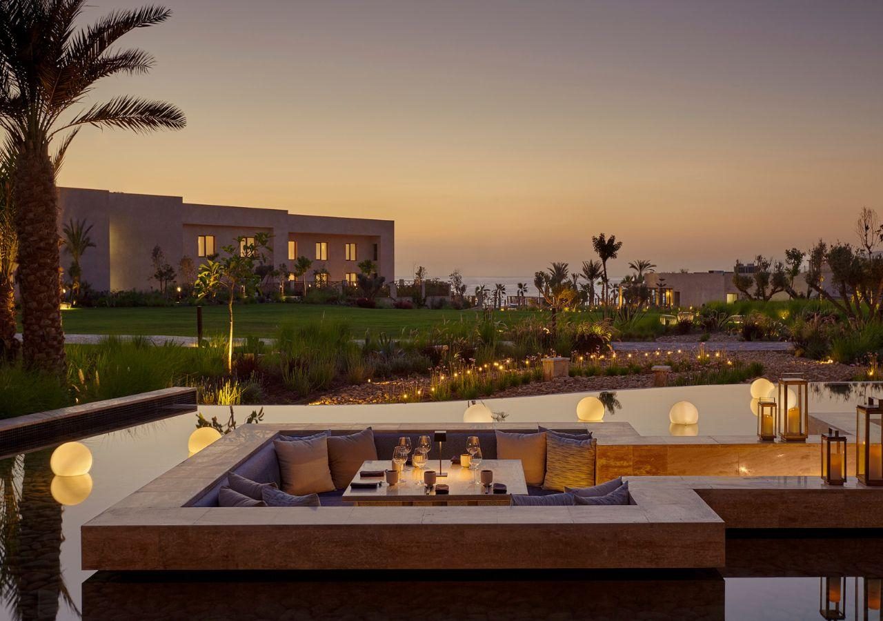 Fairmont Taghazout Bay Hotel Sunken Dining Area
