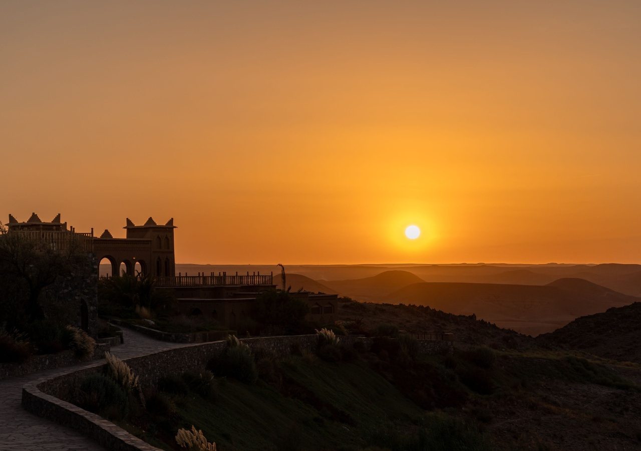Kasbah D If Sunset From The Terrace