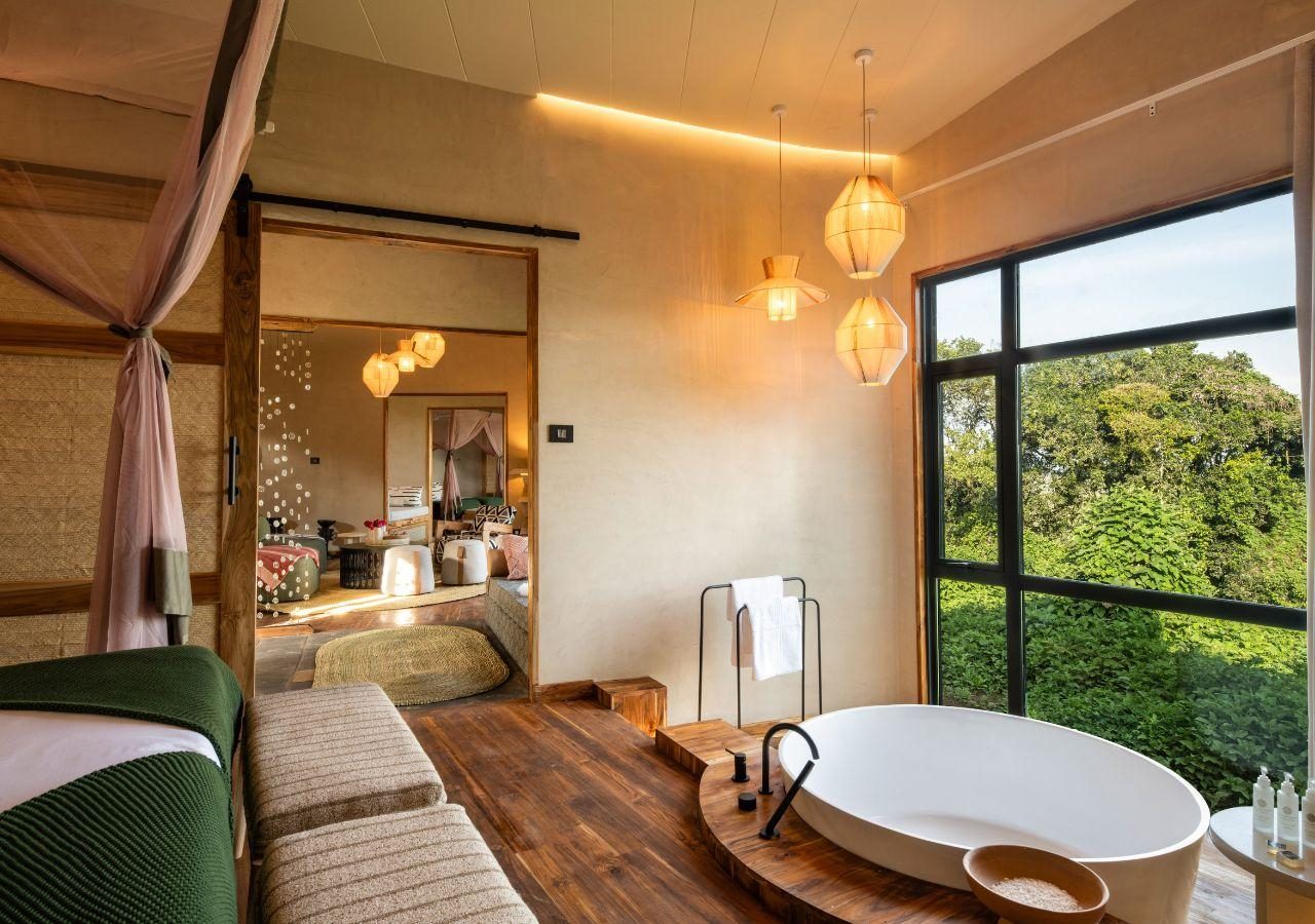 Lemala Osonjoi Lodge Suite bedroom and bath