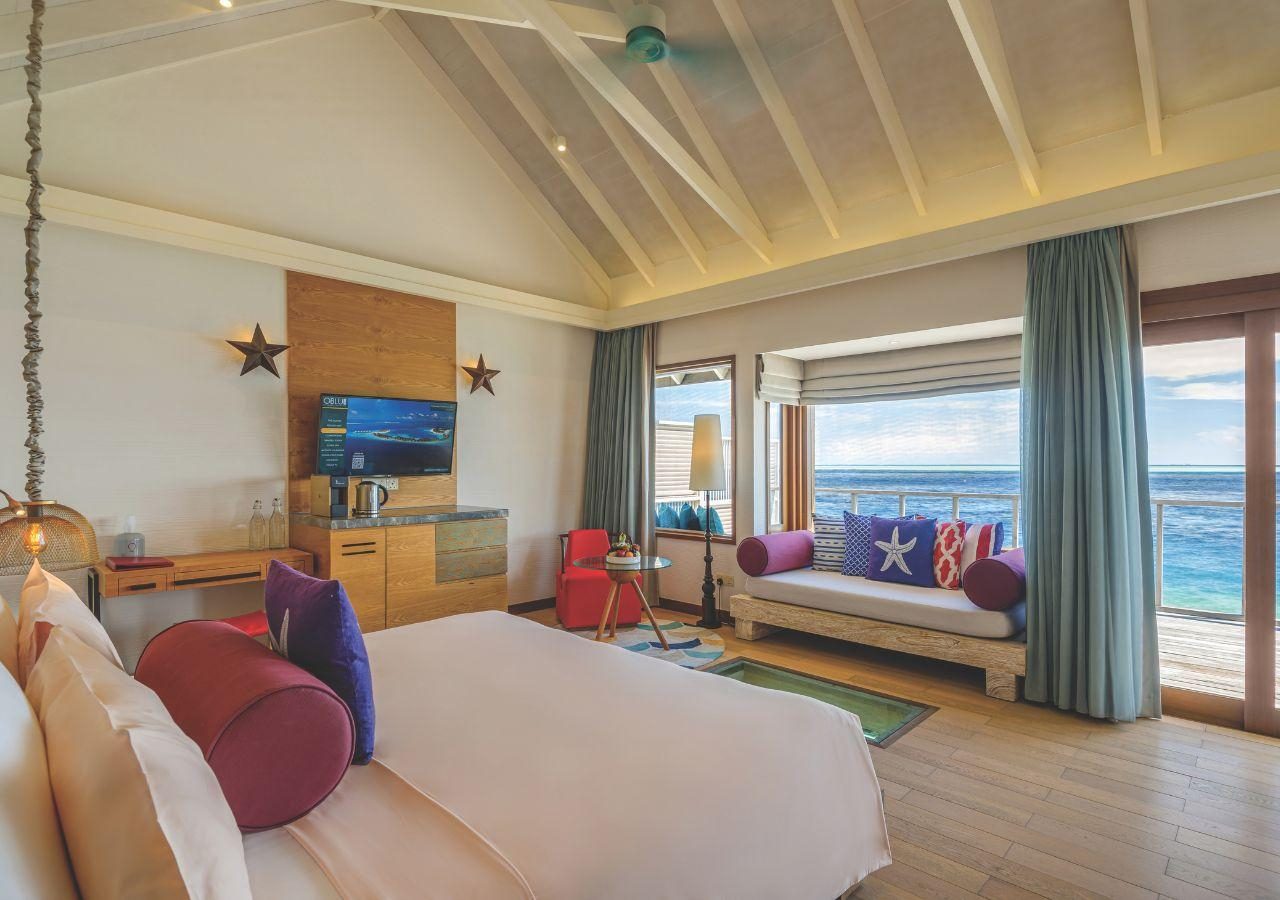 OBLU SELECT Sangeli Maldives Water Villa Bedroom