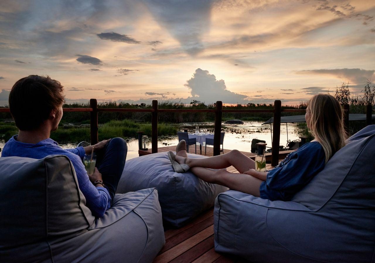 Sanctuary Baines Camp Sundowners On The Deck