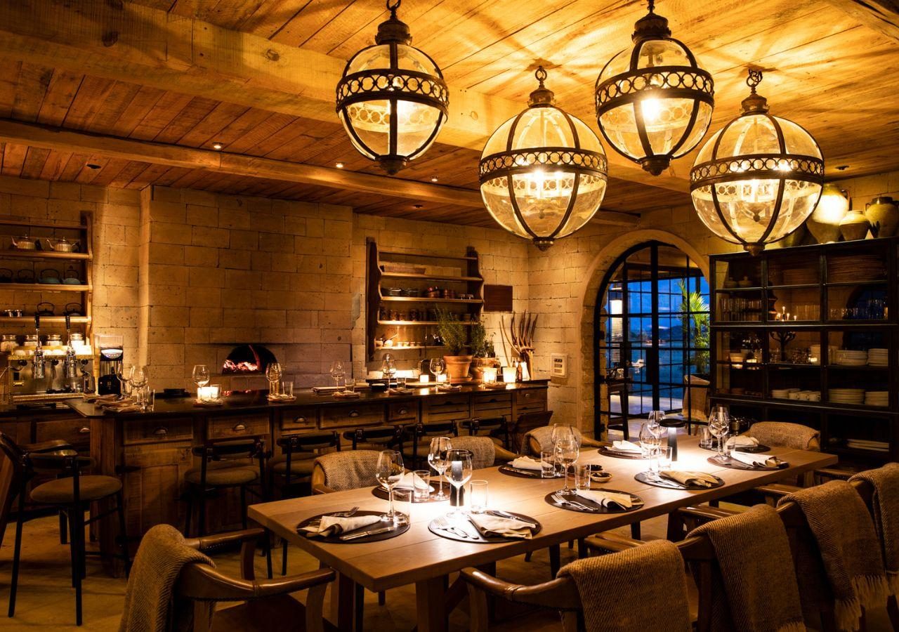 Segera Retreat - Chefs Table Dining Setup
