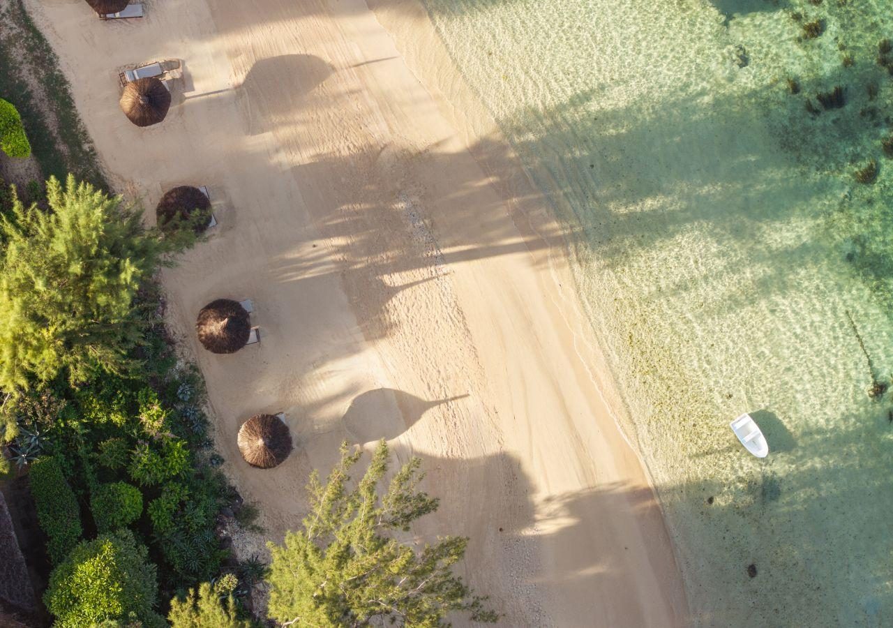The Oberoi Mauritius Oberoi Beach from above