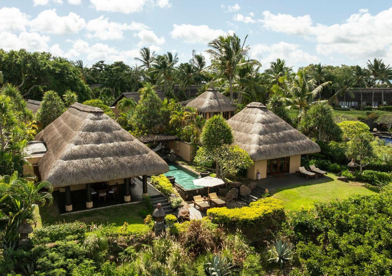 The Oberoi Mauritius Royal Villa's from above