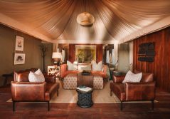 Chindeni Bush Camp Lounge Area in Guest Tent